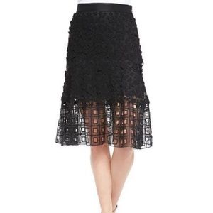 ESCADA Lace Eyelet-Hem skirt